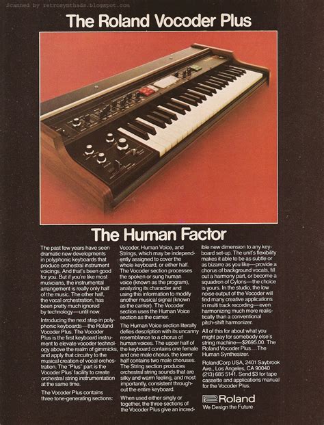 retro synth ads roland paraphonic rs   starts   symphony orchestra ad contemporary