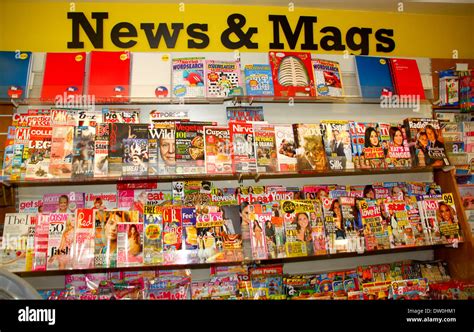 magazine rack  newsagent shop  res stock photography  images alamy
