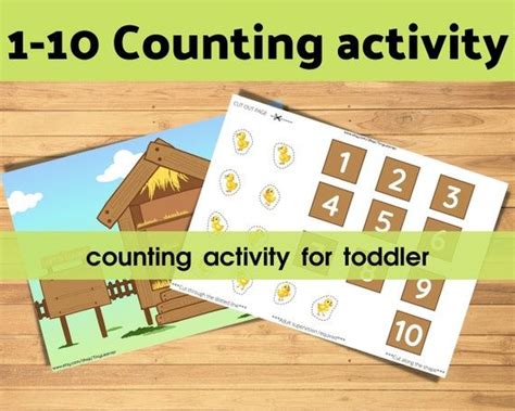 number counting activity  toddler preschool math etsy uk