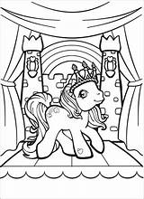 Coloring Pony Pages Little Princess Castle Rarity Beautiful Color Popular Books sketch template