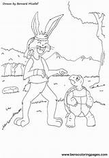 Tortoise Hare Coloring sketch template