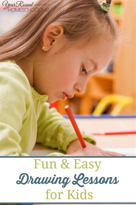 fun easy drawing lessons  kids year  homeschooling