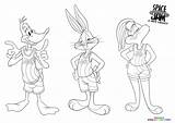 Jam Looney Tunes Bugs Duffy Squad2 sketch template