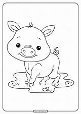Coloring Pig Pages Cute Baby Printable Whatsapp Tweet Email sketch template