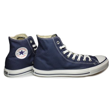 converse  star navy blue canvas mens womens trainers sneakers shoes