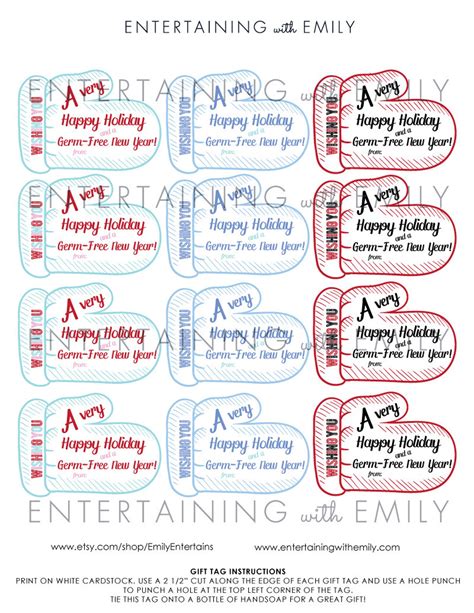 hand soap christmas gift tags instant   teacher etsy