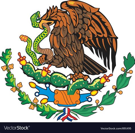 mexico coat of arms royalty free vector image vectorstock