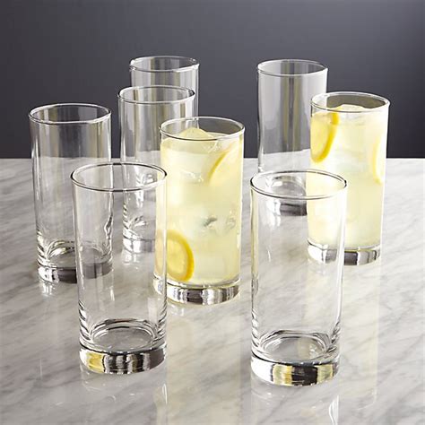 Set Of 8 Boxed 16 Oz Highball Glasses Crate And Barrel
