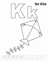 Kite Handwriting Practice Coloringhome sketch template