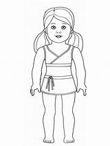 Coloring American Doll Girl Pages Printable Girls Color Recommended Kids sketch template