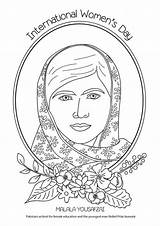 Malala Yousafzai Sheets Suffrage Pakistan Scribblefun Campaigner Laureate sketch template