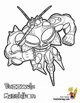 Buzzwole Yescoloring Eyeballs Zeraora sketch template