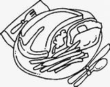 Lebensmittel Steak Almuerzo Bord Comida Nourriture Alimenti Disegni Platos Speisen Coloriages Platillos Verschiedene Malvorlage Colorare Colorier Mexicanos Cibi Imagui Cibo sketch template