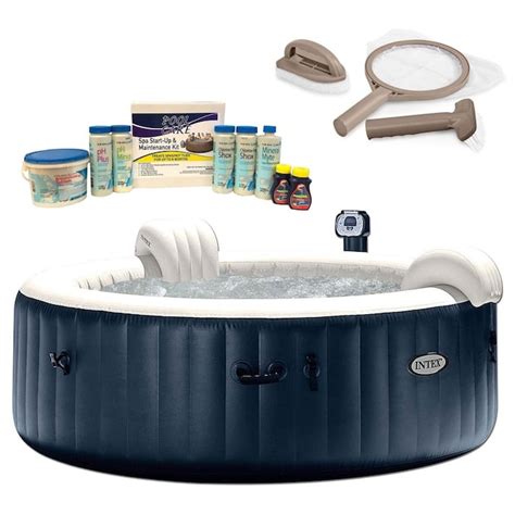 intex  person  jet  inflatable hot tub   hot tubs spas department  lowescom