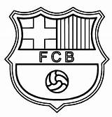 Barcelona Coloring Logo Football sketch template