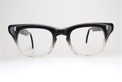 Vintage Mens 1950s Horn Rim Glasses Eyeglasses Eyewear Frame Fades Cool
