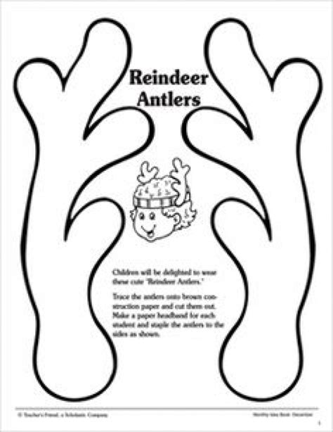 printable reindeer antlers templates