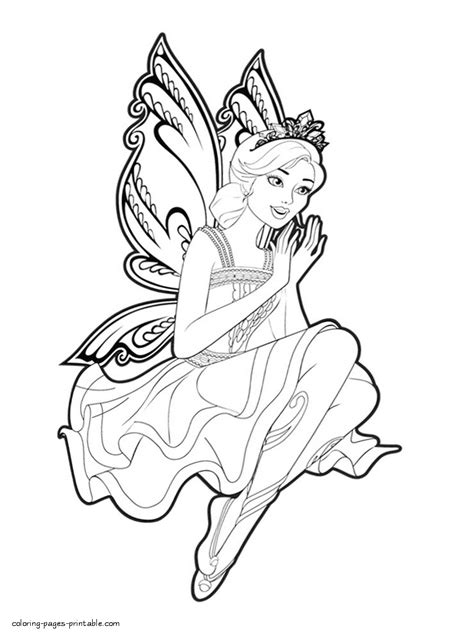 coloring pages barbie mariposa   fairy princess coloring pages
