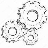 Gears Cogs Doodle Mechanics Mechaniker Skizze Attrezzo Regolazioni Meccanici Toestel Werktuigkundigen sketch template
