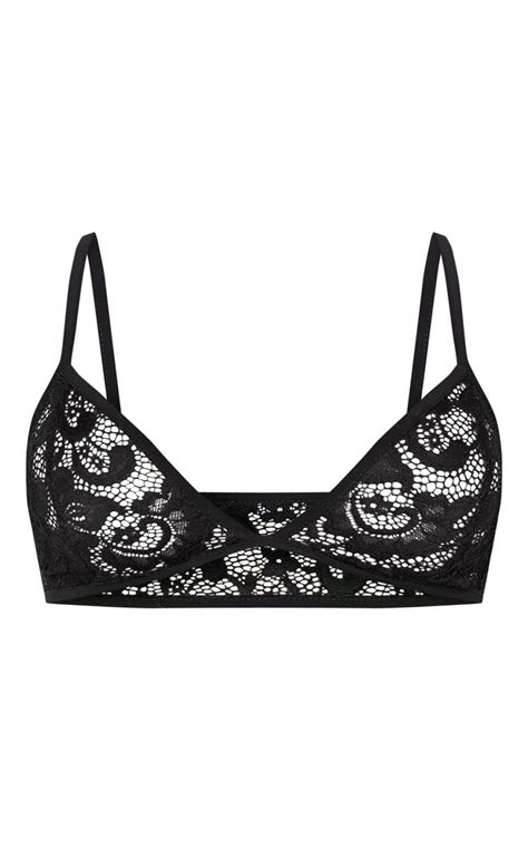 basic black lace lingerie set lingerie prettylittlething