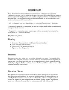 model united nations position paper