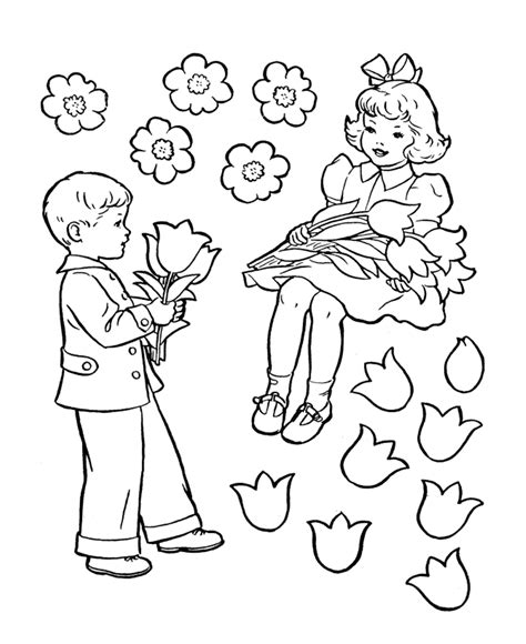 coloring page boy  girl   coloring page boy