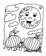 Halloween Coloring Sheets Fun Night Pages Pumpkin Moon Color Patch Kids Funny Printable Bluebonkers Symbols Pumpkins Print Use Scarecrows Bright sketch template