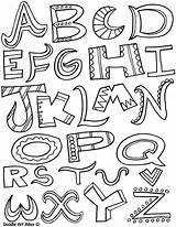 Alphabet Coloring Letters Doodle Pages Printable Lettering Fonts Letter Kids Color Colour Font Creative Quotes Styles Letras Sheets Abc Calligraphy sketch template