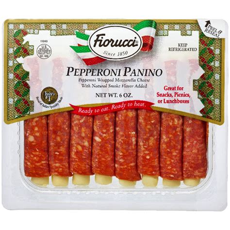 fiorucci pepperoni panino wrapped mozzarella cheese  natural smoke flavor added  oz