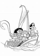 Moana Coloring Pages Cartoon sketch template