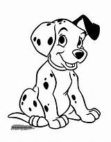Puppy Coloring 101 Pages Dalmatians Disneyclips Sitting Funstuff sketch template
