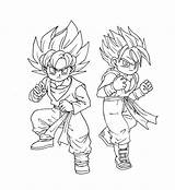 Trunks Coloring Pages Gohan Goten Future Dbz Dragon Ball Color Super Dragonball Getcolorings Lineart Popular Printable Template sketch template