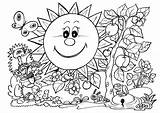 Coloring Sunny Pages Getcolorings Color Printable Garden sketch template