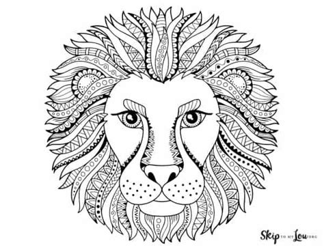 coloring pages printable lion inspirations medina room decor