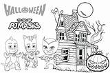 Pj Coloring Masks Halloween Printable Pages Costume Kids Book Choose Board Bubakids Cartoon sketch template