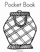 Coloring Pocket Book Purse Handbag Print Twistynoodle Ll Noodle sketch template