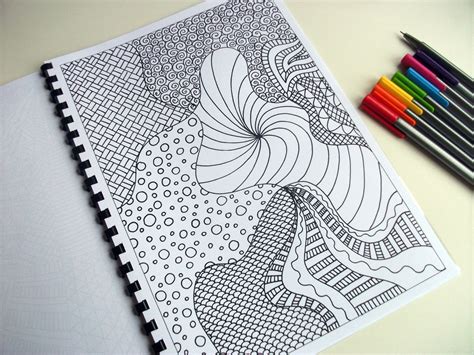 items similar  printable coloring page zentangle inspired coloring