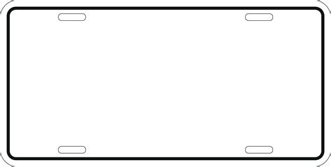 blank printable temporary license plate template minimalist blank