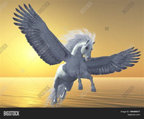 Ivory Pegasus 3d Image And Photo Free Trial Bigstock