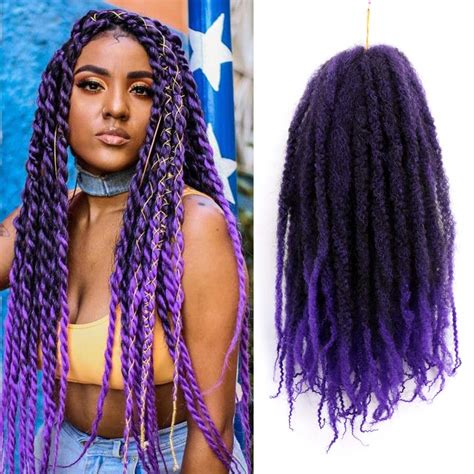 Gx Beauty Marley Hair Ombre Purple Marley Braiding Hair For