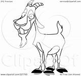 Goat Outline Billy Happy Clipart Coloring Yayayoyo Illustration Royalty Rf Regarding Notes sketch template