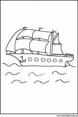 Segelboot Malvorlage Ausmalbild Schiff sketch template