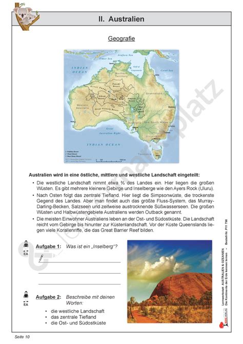 australien unterrichtsmaterial im fach sachunterricht