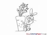 Coloring Easter Pages Carrot Hare Sheet Title sketch template