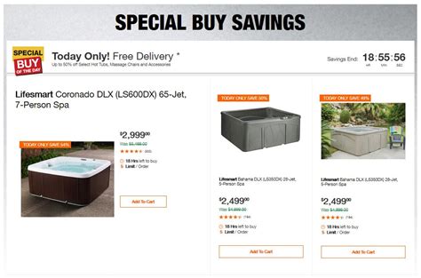 Home Depot Deals Up To 50 Off Select Hot Tubs Massage