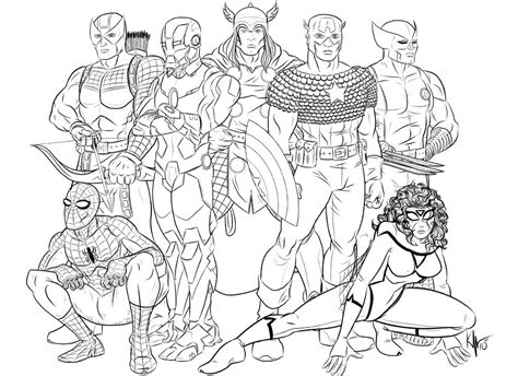 avengers superheroes  printable coloring pages