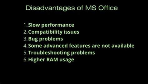 microsoft office components  pros cons  ms office advantageslist