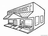 Supermarket Wikiclipart Clipground sketch template