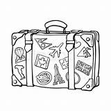 Suitcase Drawing Open Travel Getdrawings sketch template
