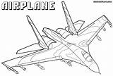Airplane Coloring Pages Fighter Colouring Airplanes Sheet sketch template
